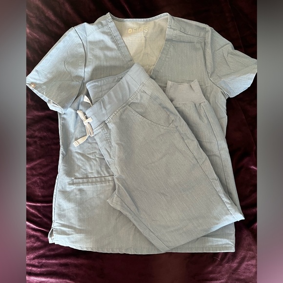 (RARE FIGS) Figs Heather Denim [HDM] Scrub set (PO#1299,1300) - Picture 2 of 10